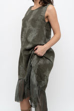 Load image into Gallery viewer, Vintage x Made in Italy x Green Tie-Dye Linen Midi Dress (XS-M)