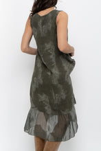 Load image into Gallery viewer, Vintage x Made in Italy x Green Tie-Dye Linen Midi Dress (XS-M)