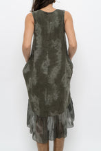 Load image into Gallery viewer, Vintage x Made in Italy x Green Tie-Dye Linen Midi Dress (XS-M)