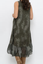 Load image into Gallery viewer, Vintage x Made in Italy x Green Tie-Dye Linen Midi Dress (XS-M)