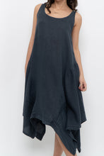 Load image into Gallery viewer, Vintage x Made in Italy x ANGELA MARA Grey Linen Midi Dress (S-L)