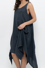 Load image into Gallery viewer, Vintage x Made in Italy x ANGELA MARA Grey Linen Midi Dress (S-L)