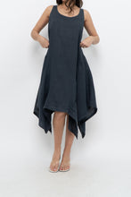 Load image into Gallery viewer, Vintage x Made in Italy x ANGELA MARA Grey Linen Midi Dress (S-L)