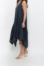 Load image into Gallery viewer, Vintage x Made in Italy x ANGELA MARA Grey Linen Midi Dress (S-L)