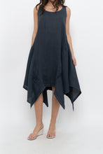 Load image into Gallery viewer, Vintage x Made in Italy x ANGELA MARA Grey Linen Midi Dress (S-L)