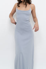 Load image into Gallery viewer, Vintage x Baby Blue Cotton Stretchy Maxi Dress (L)
