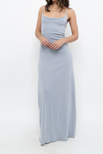 Load image into Gallery viewer, Vintage x Baby Blue Cotton Stretchy Maxi Dress (L)