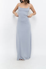 Load image into Gallery viewer, Vintage x Baby Blue Cotton Stretchy Maxi Dress (L)