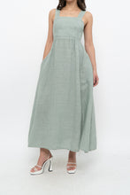 Load image into Gallery viewer, Vintage x Made in Italy x FRANCESCA BETTINI Teal Linen Maxi Dress (S, M)