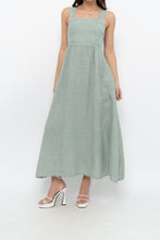 Load image into Gallery viewer, Vintage x Made in Italy x FRANCESCA BETTINI Teal Linen Maxi Dress (S, M)
