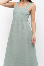 Load image into Gallery viewer, Vintage x Made in Italy x FRANCESCA BETTINI Teal Linen Maxi Dress (S, M)