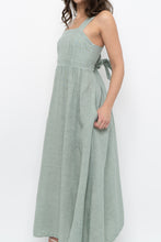 Load image into Gallery viewer, Vintage x Made in Italy x FRANCESCA BETTINI Teal Linen Maxi Dress (S, M)