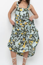 Load image into Gallery viewer, Modern x Lemon Patterned Tiered Cotton Midi Dress (XS, S)