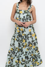 Load image into Gallery viewer, Modern x Lemon Patterned Tiered Cotton Midi Dress (XS, S)