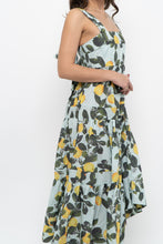 Load image into Gallery viewer, Modern x Lemon Patterned Tiered Cotton Midi Dress (XS, S)