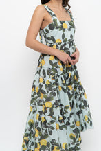 Load image into Gallery viewer, Modern x Lemon Patterned Tiered Cotton Midi Dress (XS, S)