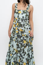 Load image into Gallery viewer, Modern x Lemon Patterned Tiered Cotton Midi Dress (XS, S)