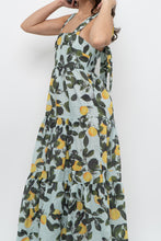 Load image into Gallery viewer, Modern x Lemon Patterned Tiered Cotton Midi Dress (XS, S)
