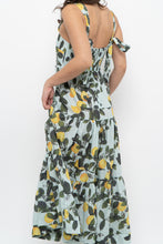 Load image into Gallery viewer, Modern x Lemon Patterned Tiered Cotton Midi Dress (XS, S)