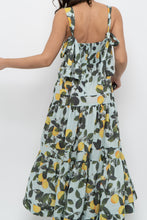 Load image into Gallery viewer, Modern x Lemon Patterned Tiered Cotton Midi Dress (XS, S)