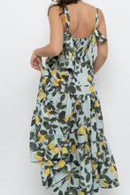 Load image into Gallery viewer, Modern x Lemon Patterned Tiered Cotton Midi Dress (XS, S)