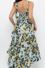 Load image into Gallery viewer, Modern x Lemon Patterned Tiered Cotton Midi Dress (XS, S)