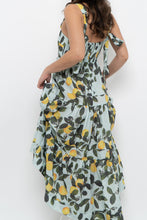 Load image into Gallery viewer, Modern x Lemon Patterned Tiered Cotton Midi Dress (XS, S)