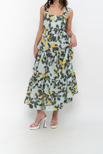 Load image into Gallery viewer, Modern x Lemon Patterned Tiered Cotton Midi Dress (XS, S)