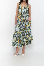 Load image into Gallery viewer, Modern x Lemon Patterned Tiered Cotton Midi Dress (XS, S)