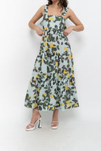 Load image into Gallery viewer, Modern x Lemon Patterned Tiered Cotton Midi Dress (XS, S)