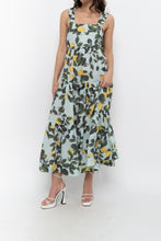 Load image into Gallery viewer, Modern x Lemon Patterned Tiered Cotton Midi Dress (XS, S)