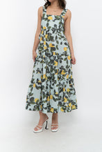 Load image into Gallery viewer, Modern x Lemon Patterned Tiered Cotton Midi Dress (XS, S)