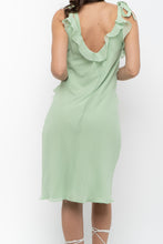 Load image into Gallery viewer, Vintage x CHRISTIAN LACROIX Green Frilly Silk Midi Dress (S)