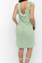 Load image into Gallery viewer, Vintage x CHRISTIAN LACROIX Green Frilly Silk Midi Dress (S)