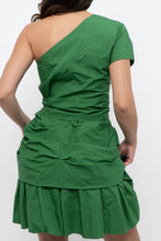 Load image into Gallery viewer, DEREK LAM CROSBY x Green Off-Shoulder Gathered Cotton Dress (M)
