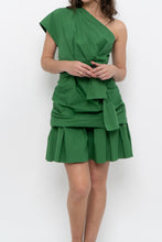 Load image into Gallery viewer, DEREK LAM CROSBY x Green Off-Shoulder Gathered Cotton Dress (M)