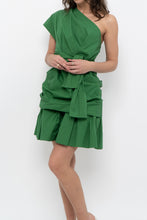 Load image into Gallery viewer, DEREK LAM CROSBY x Green Off-Shoulder Gathered Cotton Dress (M)