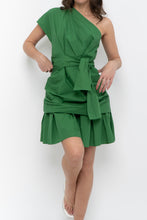 Load image into Gallery viewer, DEREK LAM CROSBY x Green Off-Shoulder Gathered Cotton Dress (M)