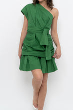 Load image into Gallery viewer, DEREK LAM CROSBY x Green Off-Shoulder Gathered Cotton Dress (M)