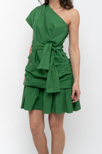 Load image into Gallery viewer, DEREK LAM CROSBY x Green Off-Shoulder Gathered Cotton Dress (M)