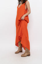 Load image into Gallery viewer, Vintage x Made in Italy x Orange Linen Maxi Dress (M, L)