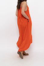 Load image into Gallery viewer, Vintage x Made in Italy x Orange Linen Maxi Dress (M, L)