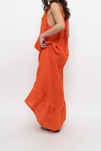 Load image into Gallery viewer, Vintage x Made in Italy x Orange Linen Maxi Dress (M, L)