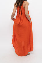 Load image into Gallery viewer, Vintage x Made in Italy x Orange Linen Maxi Dress (M, L)