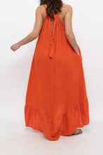 Load image into Gallery viewer, Vintage x Made in Italy x Orange Linen Maxi Dress (M, L)