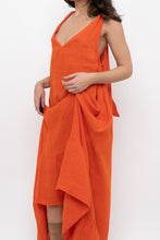 Load image into Gallery viewer, Vintage x Made in Italy x Orange Linen Maxi Dress (M, L)
