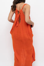 Load image into Gallery viewer, Vintage x Made in Italy x Orange Linen Maxi Dress (M, L)
