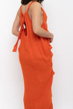 Load image into Gallery viewer, Vintage x Made in Italy x Orange Linen Maxi Dress (M, L)