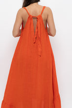 Load image into Gallery viewer, Vintage x Made in Italy x Orange Linen Maxi Dress (M, L)