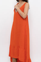 Load image into Gallery viewer, Vintage x Made in Italy x Orange Linen Maxi Dress (M, L)